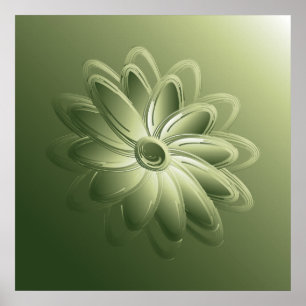 green petals poster