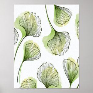 Green petals poster