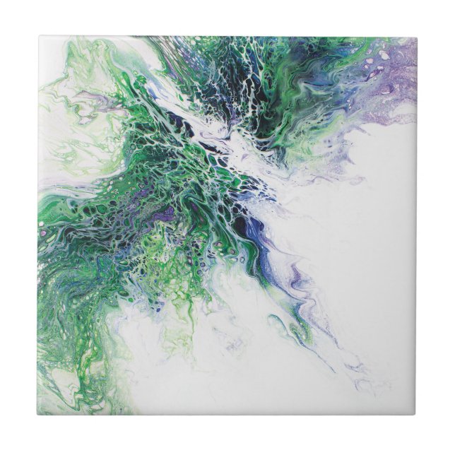 Green Phoenix Ceramic Tile (Front)