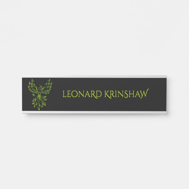 Green Phoenix  Door Sign (Front)
