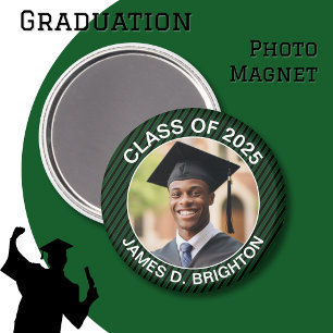 Green Photo Graduation Magnet