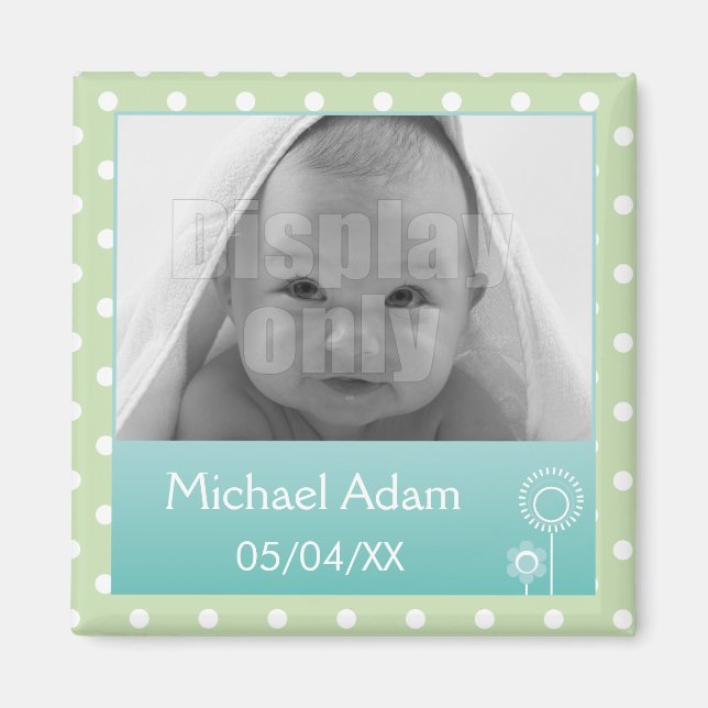 Green photo magnet (Front)