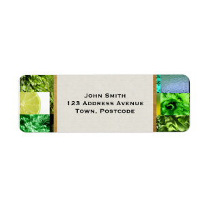 Green Photography Collage Return Address Label