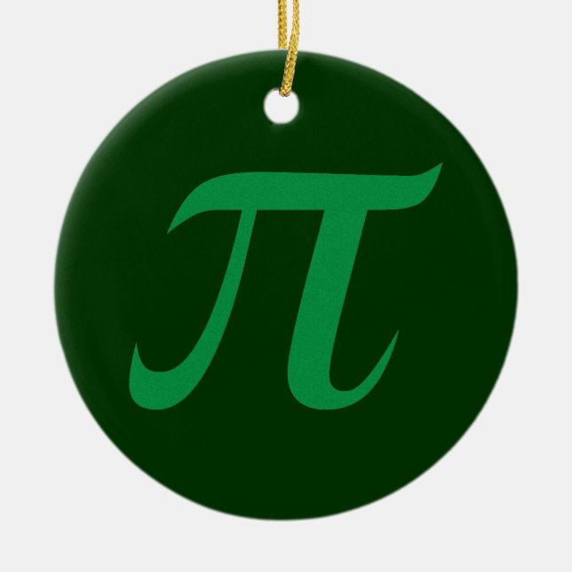 Green Pi Ornament (Front)