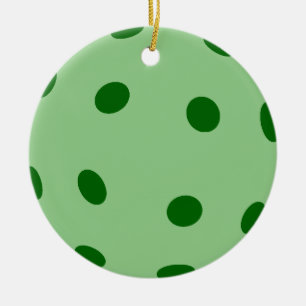 Green Pickleball Ceramic Ornament