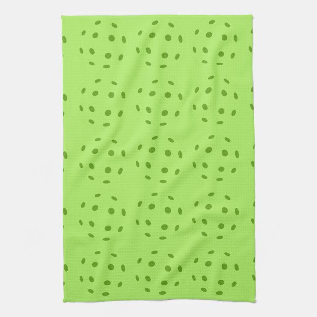 Green Pickleball Tea Towel (Vertical)