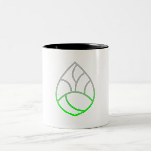 green pine cone hooded sweatshirt Two-Tone coffee mug