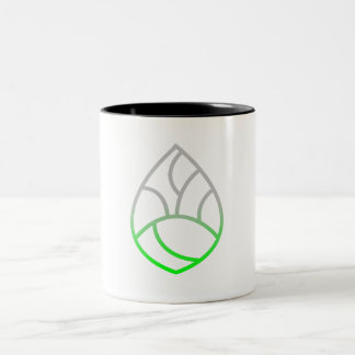 green pine cone hooded sweatshirt Two-Tone coffee mug