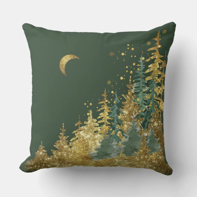 Green Pine Forest  Cushion (Front)
