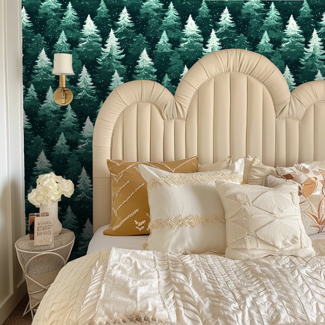 Green Pine Forest Wallpaper (Green Pine Forest Wallpaper)