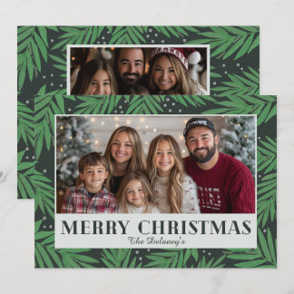 Green Pine Tree Christmas Holiday Card