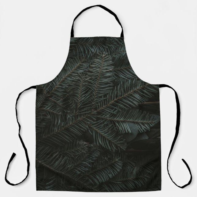 Green pine tree leaves apron (Front)