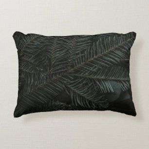 Green pine tree leaves decorative cushion