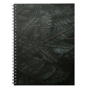 Green pine tree leaves notebook