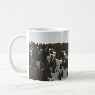 GREEN PINE TREES COFFEE MUG