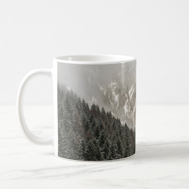GREEN PINE TREES COFFEE MUG (Left)