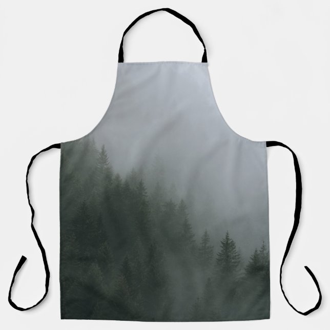 GREEN PINE TREES COVERED WITH FOG APRON (Front)