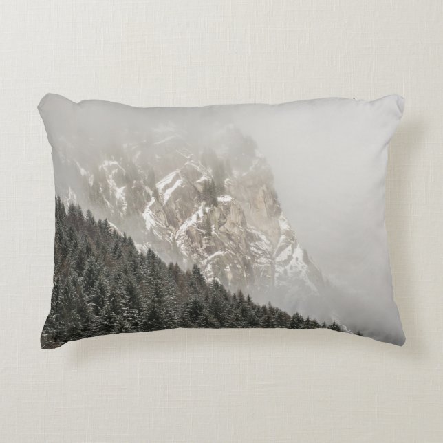 GREEN PINE TREES DECORATIVE CUSHION (Front)