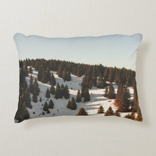 GREEN PINE TREES DECORATIVE CUSHION (Front)