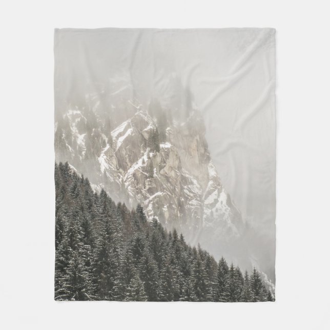 GREEN PINE TREES FLEECE BLANKET (Front)