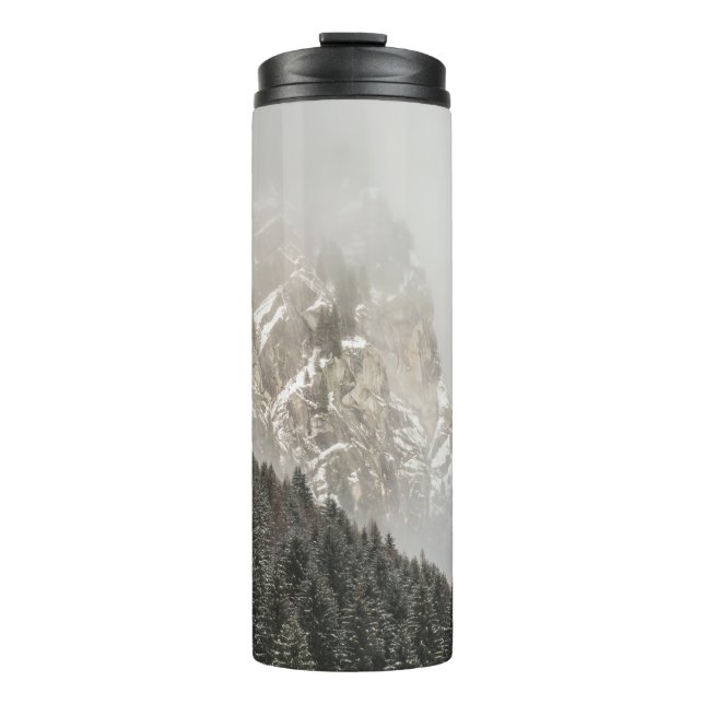 GREEN PINE TREES THERMAL TUMBLER (Front)