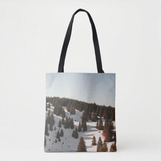 GREEN PINE TREES TOTE BAG (Front)