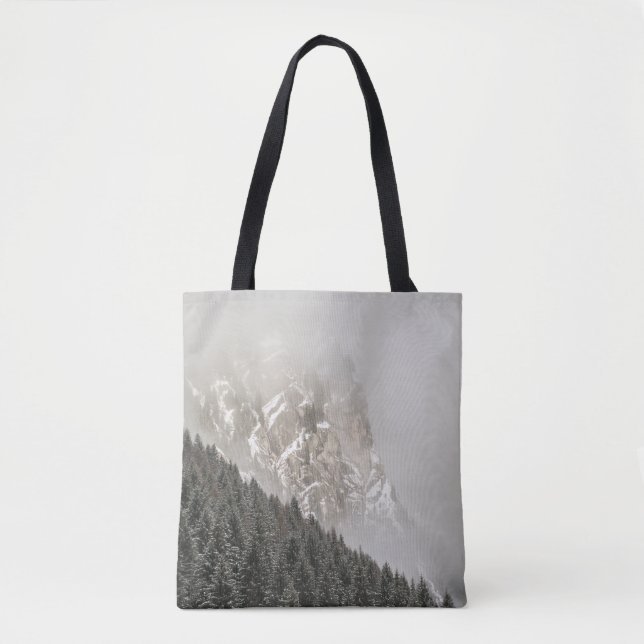 GREEN PINE TREES TOTE BAG (Front)