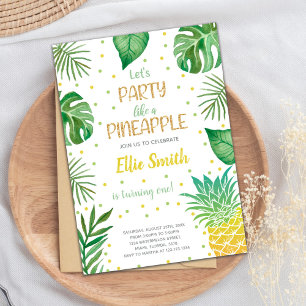 Green Pineapple Invitations