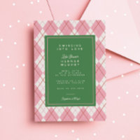 Green Pink Argyle Golf Swing Bridal Shower