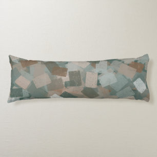 Green Pink Brown Cubism Abstract Pattern Body Cushion