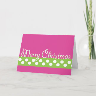 Green & Pink Christmas Card