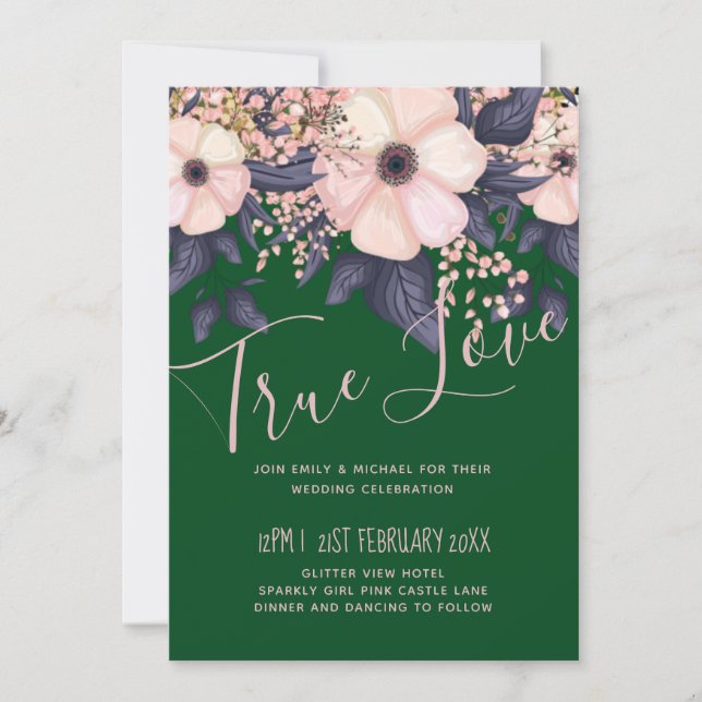 Green Pink Floral Wedding Budget (Front)