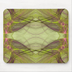 Green & Pink Fractal Mousepad