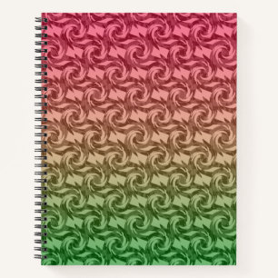 Green pink gradient notebook