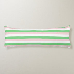 Green Pink Horizontal Stripe Pattern Body Cushion