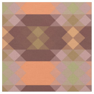 green pink mauve and orange geometric 2 fabric