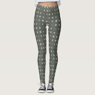 Green, pink, purple, blue dots leggings