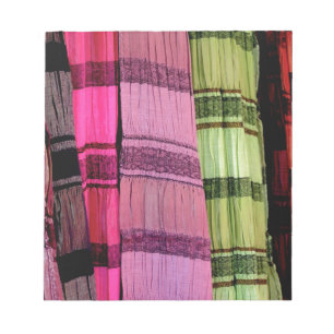Green Pink Purple Fabric Notepad