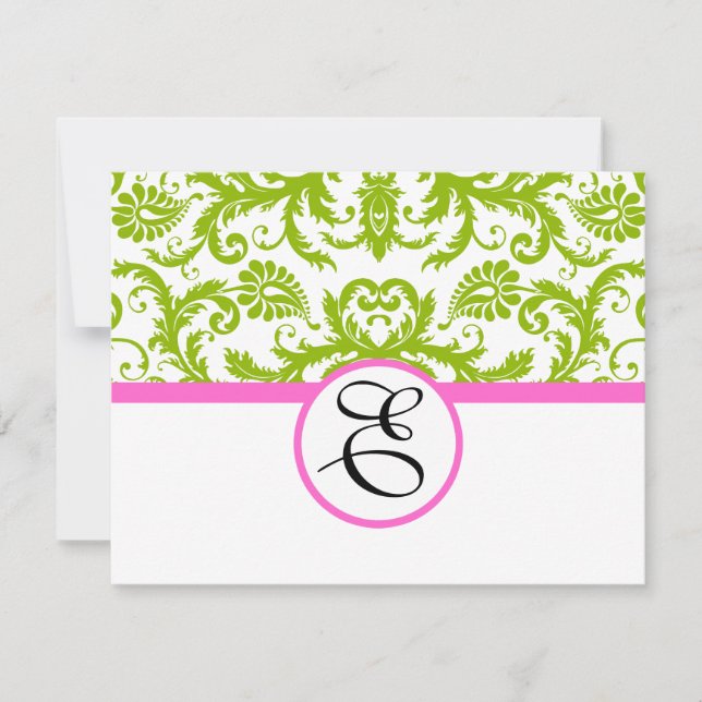 Green & Pink Response Card (Front)