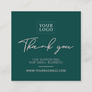 Green & Pink Simple Business Thank you Insert