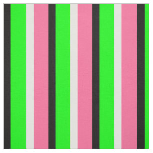 Green Pink Stripes Textile Fabric