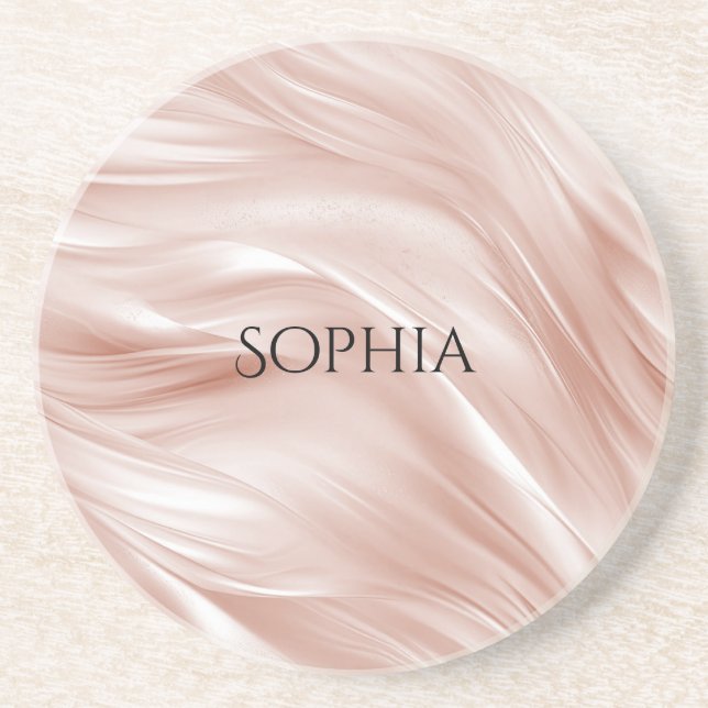 Green Pink Tree Cloud Coaster (Front)
