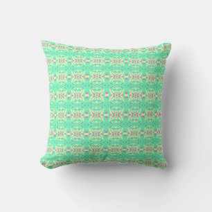 Green Pink White Deco Pattern Baby Nursery Child Cushion