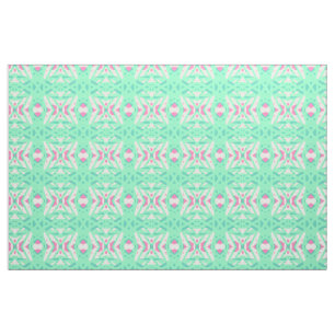 Green Pink White Deco Pattern Baby Nursery Craft Fabric