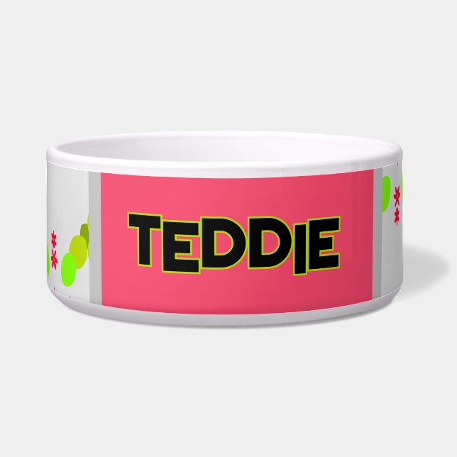 Green Pink Yellow Geometric Pet (Front)