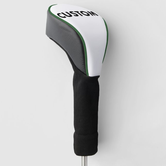 GREEN Piping Custom Golf Driver Headcover Blank (Angled)