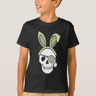 Green Pirate Skull Dark Tee