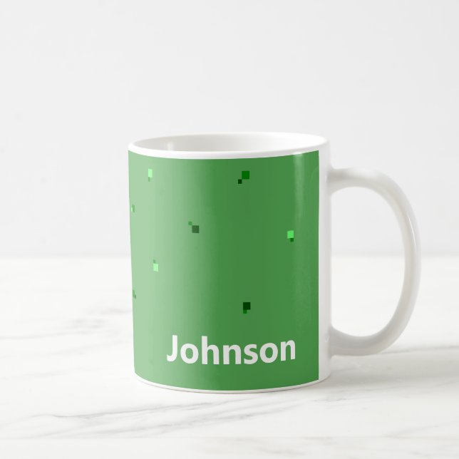 Green Pixel Gamer  Coffee Mug (Right)