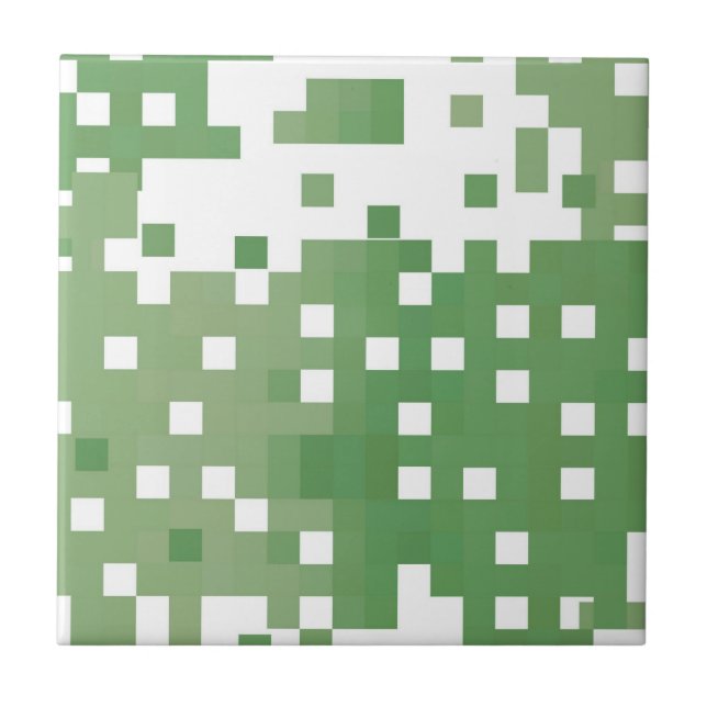 Green Pixel Pattern Tile (Front)