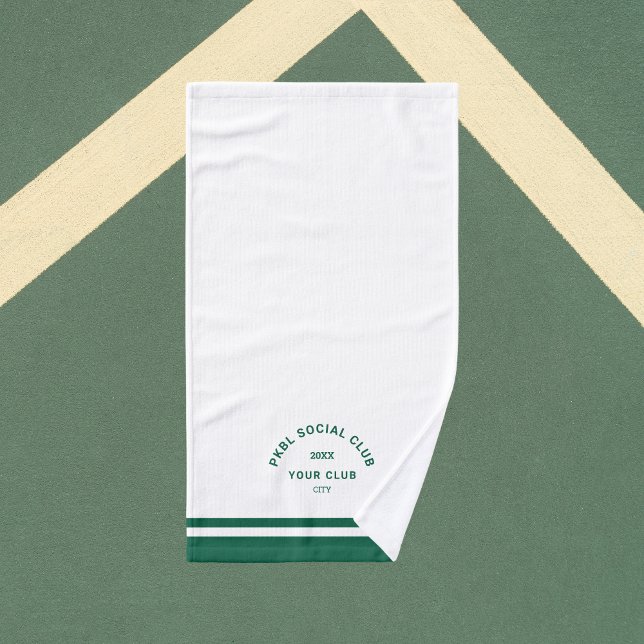 Green PKBL Social Club Crest Pickleball Hand Towel (Creator Uploaded)